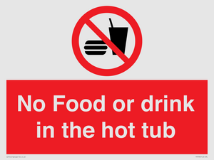No Food or drink in the hot tub